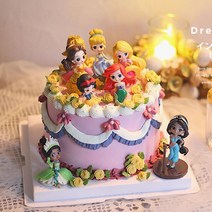 8공주 피규어 생일 케이크 장식 세트