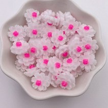 새로운 30개 수 지 12mm 3D 다채로운 꽃 Flatback 돌 단추 꾸밈 DIY 스크랩북 공예 L42 바느질 재료, 0