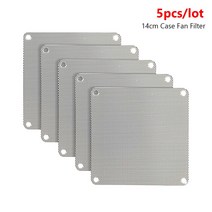 컴퓨터 먼지 필터 스폰지 테이프 필터망 그물 투명 매쉬 5pcs 블랙 화이트 80mm 90mm 120mm 140mm pc 섀시 냉각 먼지 필터 pvc 그물 가드 팬 커버 먼지, 140mm 흰색
