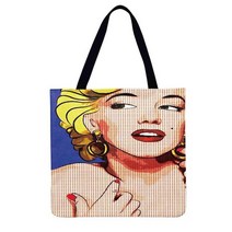 스케치북 미술 화구 가방 American pop art print tote bag for women monroe and, 열하나, 44x42cm
