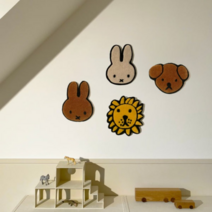 Maison Deux 벽걸이 러그 귀여운 인테리어 소품 미피, Lion
