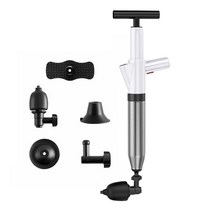 하수도 고압 세척기 Professional Pipe Plunger Toilet Pump Air Blaster Hose Unblocker Opener D Sinks C, 05 White Plunger