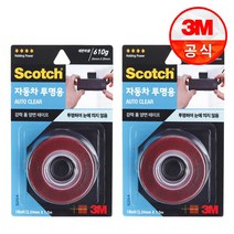 쓰리엠 스카치 강력 자동차 투명 폼 양면테이프 CL215-A, 2개