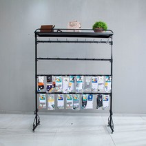 양말 진열대 거치대 매자용 쇼핑몰 수납 문구점 진열, 길이 80 높이 150 네 겹에 갈고리 화이트 50개