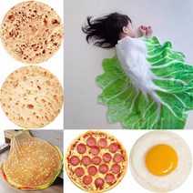 음식 담요 차박 캠핑 블랭킷 귀여운 원형 러그 텐트 이불 1+1