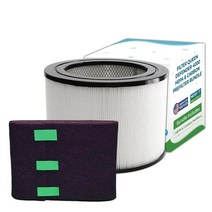 Breathe Naturally 교체용 헤파 필터 + 퀸 디펜더 4000 시리즈 공기 청정기용 탄소 6개 (헤파 2개: 6개), 1 Hepa : 3 Carbon