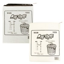 설렘 영업용 쓰레기봉투 100L 50매 비닐봉투 포장봉투 다용도봉투 영업용쓰레기봉투 업소용쓰레기봉투, ∈본상품∋, 블랙