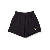 미즈노 MIZUNO 여성용 배구복 배구 바지 팬츠 V2MB8202, 블랙 골드