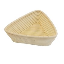 Bakery 프리미엄 삼각형 빵 바네톤 바구니 - 빵 만들기용 프루프 바구니 가정 주방 사워도우 빵 베이킹 라탄 빵 발효 바구니 (23cm x 23cm x 8cm), 23cm x 23cm x 8cm