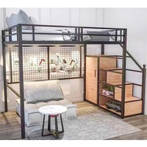 벙커 침대 연철 침대 이층 높은 침대 작은 아파트 다락방 간단한 이층 침대 가정 철 침대 이층 침대복층, 폭 넓은 관습, 1000mm2000mm