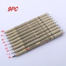보석십자수 도구 펜 집에서할수있는취미12p 안료 라이너 미크론 잉크 마커 펜 다른 팁 페인팅 블랙 스케치, 03 p