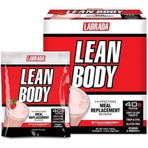 단백질 보충제 Lean Body MRP All-In-One Strawberry Meal Replacement Shake 40g Protein Whey Blend 8g Heal, 2.78 Ounce (Pack of 20)
