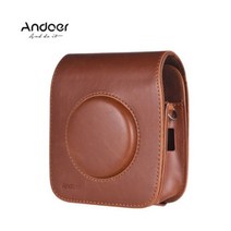 Andoer 인스탁스 SQ10 전용가방 PU 가죽, 갈색