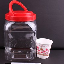 식품용기 2.5L 사각 담금주 과일청 생수병 생수통