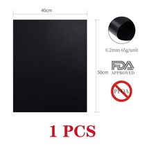 60X40cm 유연한 재사용 가능한 스틱 바베큐 그릴 매트 0.2Mm 두꺼운 Ptfe 베이킹 라이너 쿡 패드 전자 레인지 리놀륨 도구, [07] 05X40cm Black