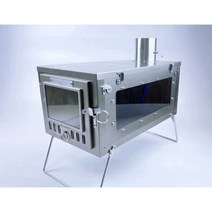 화목난로 캠핑 펠렛 연통 불멍 초경량 접이식, F. 오른쪽 창 / 3m 굴뚝 추가
