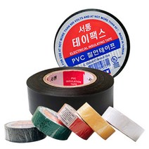 서통 PVC 절연테이프 전선 전기 절연 고무 테이프 10M, 검정