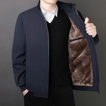 남성 뽀글이 안감 점퍼 재킷 빅사이즈 기모 벨벳 블루종 숏 자켓