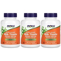 나우푸드 밀크씨슬 더블스트렝스 300mg 200베지캡슐 3개세트 실리마린 엉겅퀴 안티초크