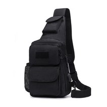 고밀도 옥스포드 소재 택티컬 루어 바다 배스 낚시 크로스백, 블랙