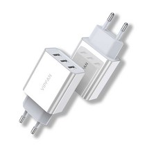 엘마인드 사무실 가정용 USB 3포트 멀티 충전기 6가지 보호회로, 1개, 화이트