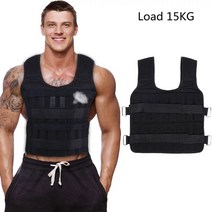 중량조끼 30kg 크로스핏중량조끼 권투 훈련 웨이트 트레이닝 복싱 러닝 조끼 피트니스, 15kg