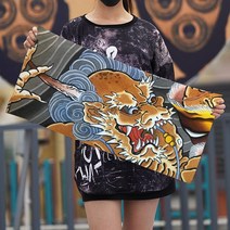 OCM 도깨비 문신 수건 타투샵 타월 타투이스트 타올 장식, 1개