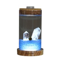 세남자바스켓 반려 무드등 국산 마리모 키우기 DIY 세트, 백수정+미니조명(흰색), 파란 자갈, 마리모(소)