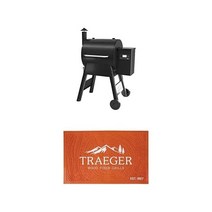 Traeger Grills Pro 시리즈 575 목재 펠릿 그릴 및 흡연자 번들 Wi-Fi 포함 앱 지원 검정색 + Traeger 펠렛 그릴 BAC636 그릴 매트 주황색, 그릴 + 음식