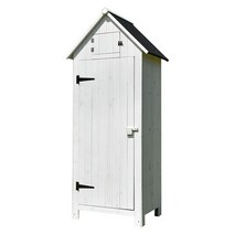 도시농부 야외다용도조립식수납 중형 대형 정원 보관, 770G 흰색 (단일 캐비닛)_4