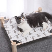 고양이 원목 해먹 사계절용 화이트냥이 캣베드, CT20502-WH, 단품