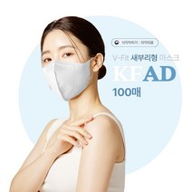 아이프리 새부리형 KFAD 비말차단 마스크 25매입 화이트, 100매