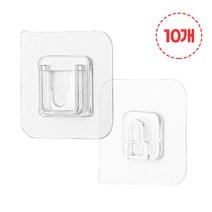 엔템 매직후크 멀티탭고정 못없이액자걸기 선정리(10개), 파워 접착홀더(10개)