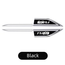 크롬 수정 자동차 바디 표준 펜더 장식 변형 스티커 볼보 트럭 FMX 로고 액세서리 2 개, [01] Black, 01 Black