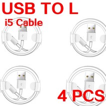 아이폰용 USB 충전 케이블 코드 아이폰 13 12 11 프로 XS 맥스 XR X 8 7 6 6S 플러스 SE 아이패드용 고속 충전기 5 개, [03] usb for iphone 4pcs