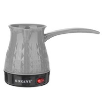 500ml 커피 메이커 600w 전기 커피 퍼콜라토 커피 포트 휴대용 에스프레소 머신 빠른 내열성 eu 플러그 방수, 밝은 회색, 협동사