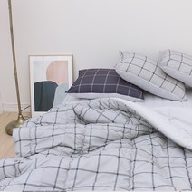 체크박스 세미 먼지없는 사계절 이불베개세트