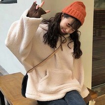 여성 따뜻한 캐주얼 뽀그리 레이어드 후 리스 티 5L1 라운 프린트 여자 셔츠 롱 맨투맨 기본 쳐츠 목