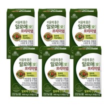 건강한내일 비움에 좋은 알로애 900mgx30정 배변활동 쾌변 건강기능식품 아보레센스 알로에정 알로에환, 900mgx30정x6개