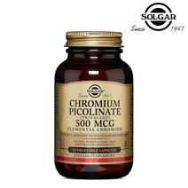 Solgar 크로뮴 피콜리네이트 500 mcg 베지터블 캡슐, 60개입, 1개