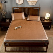 DFMEI 돗자리 라탄석 쓰리피스 접이식 여름 더블 아이스석 숙소 돗자리, 걸음걸이가 높다, 90*190cm 투피스