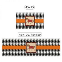 북유럽 명품 슈발도리앙 발매트 싱크대 PVC 주방매트, 45*75cm, PGCF-엠마 오렌지 하운드투스
