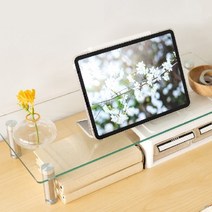 높이 조절 가능 모니터 받침대(가로 56/70cm) 책상꾸미기 다이 높이조절 TV, 560X240(중)