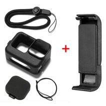 스테디 캠 카메라 봉 모노포드 삼발이 GoPro Hero 9 용 배터리 측면 덮개, 03 E2084-Black