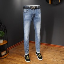 2023 여름 워싱 9부바지 트렌드 스타일리쉬 슬림 스키니 스판 데님입니다 바지남자 B223 88166 4993698108