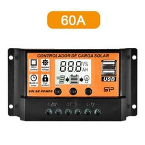 태양광 컨트롤러 mppt 태양열 충전 100a 50a 30a 20a 10a 태양열 lcd 디스플레이 듀얼 usb 5v 태양 전지 패널 배터리 충전 조절기 133, 협력사, 60a