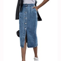 NEW 힙한 레트로 스트리트 럭셔리 데님 팬츠 benuynffy 싱글 브레스트 니 길이 스커트 streetwear 캐주얼 포켓 하이 웨이스트 스트레이트 청 스커트 청바지