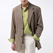 [이프뎀] 남자 오버핏 체크 자켓