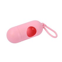 강아지 산책 가방 애완 동물 강아지 배변 가방 뼈 모양 디스펜서 폐기물 쓰레기 캐리어 홀더 개 청소 도구, Pink