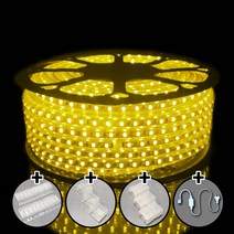 탄탄 LED 고급형 5050칩 후렉시블 논네온 (50M/전구색/전원잭O)